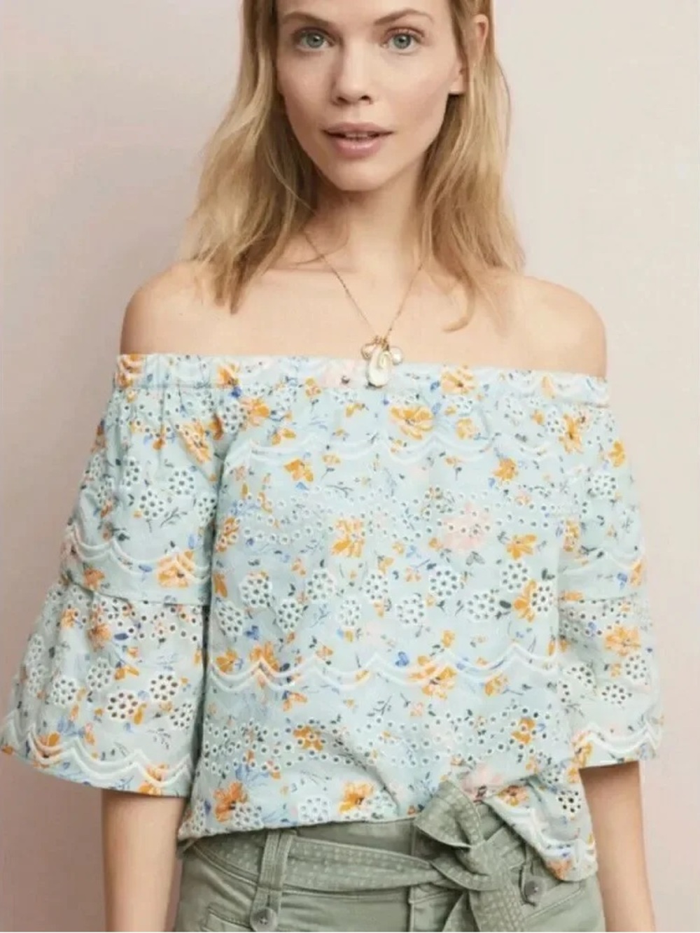 Anthropologie Laia Ashtabula Off Shoulder Blouse